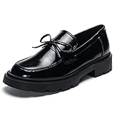 youngshow Chunky Platform Loafers for Women Casual Penny Loafers Loafers Womens Non Slip Round Toe B