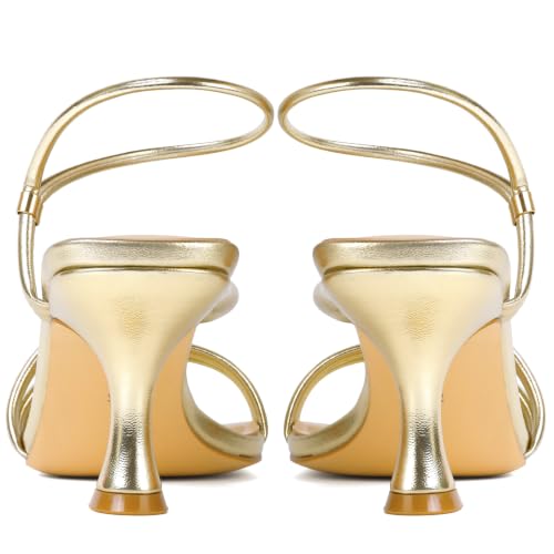 Image of Mostrin Womens Sandals Strappy Heels for Women Ankle Strap Lace Up Heels Square Open Toe Heels Tie Up Stiletto High Heeled Sandals for Prom, Party, Daily Wear