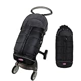German Designed Universal Stroller Bunting Bag, 5 Way Zippers Style for Baby Easy In & Out of Water Repellent Blanket, Height/Temperature Adjustable Anti-Kick Winter Sleeping Bag
