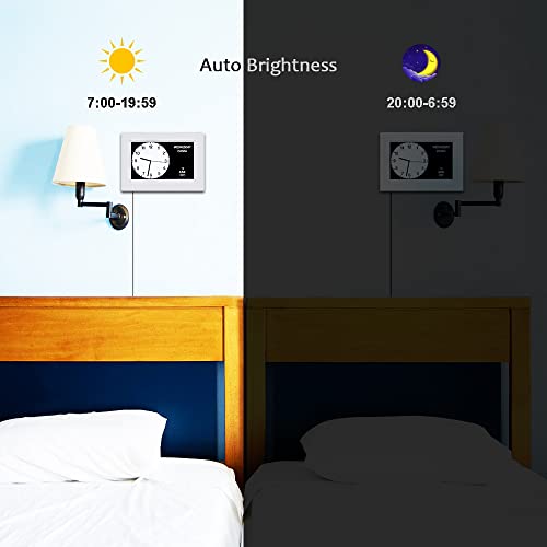 Ainftime CXSM-00-07 Clock With Day And Date For Elderly-3 Colors Display Digital Calendar Alarm Clock Dementia Alzheimers Clock thumb #5