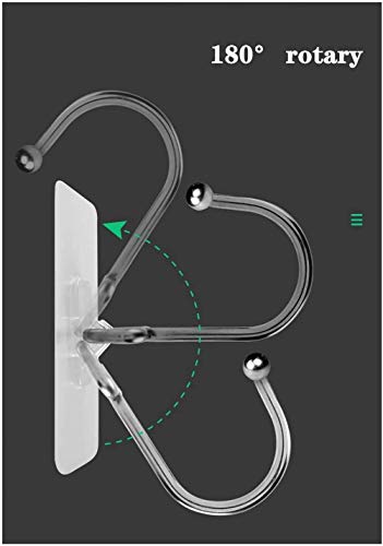 Image of 6 PCS Wall Hook for Hanging Heavy Duty Hooks for Wall No Drill Sticker Hooks Self Adhesive Magic Sticker for Bathroom Kitchen Home Office Towels Racks Shelves Bags and Coats (6 Piece)