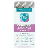Health & Her Multivitamin Tablets for Women 55+ and Postmenopausal, with 22 Key Nutrients, Vegan & Gluten Free, 30-Day Supply, 60 Tablets