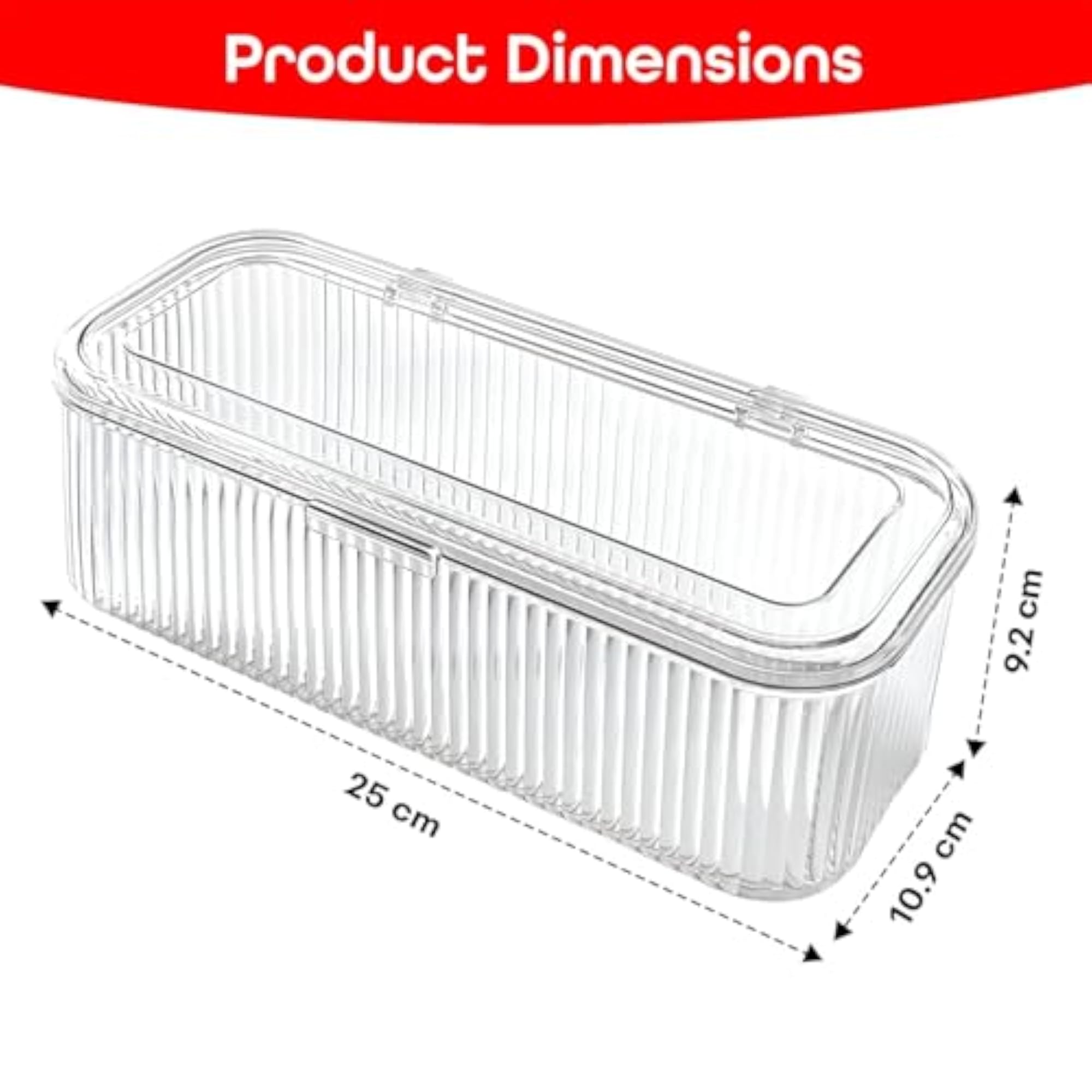 Portable Makeup Organizer Box with Flip Top Lid