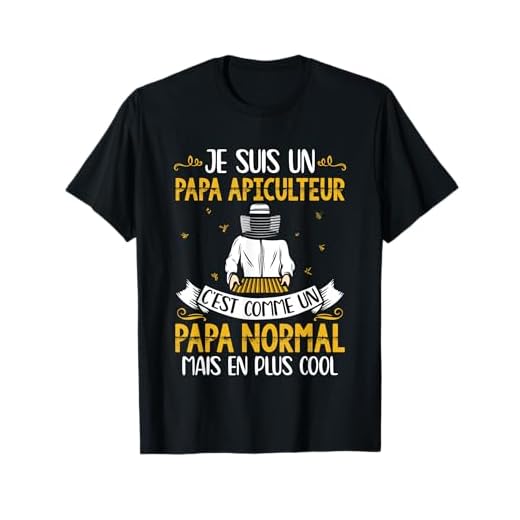 Apiculteur Tshirt Abeille Cadeau Apiculture Papa Fete Perés T-Shirt