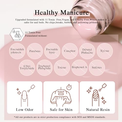 SHOYUM Nude Pink Gel Nail Polish 15ml Natural Neutral Gel Polish Color Soak Off U V LED Nail Lamp Gel Polish Nail Art Gel 0.51Oz Gift for Women — view 5
