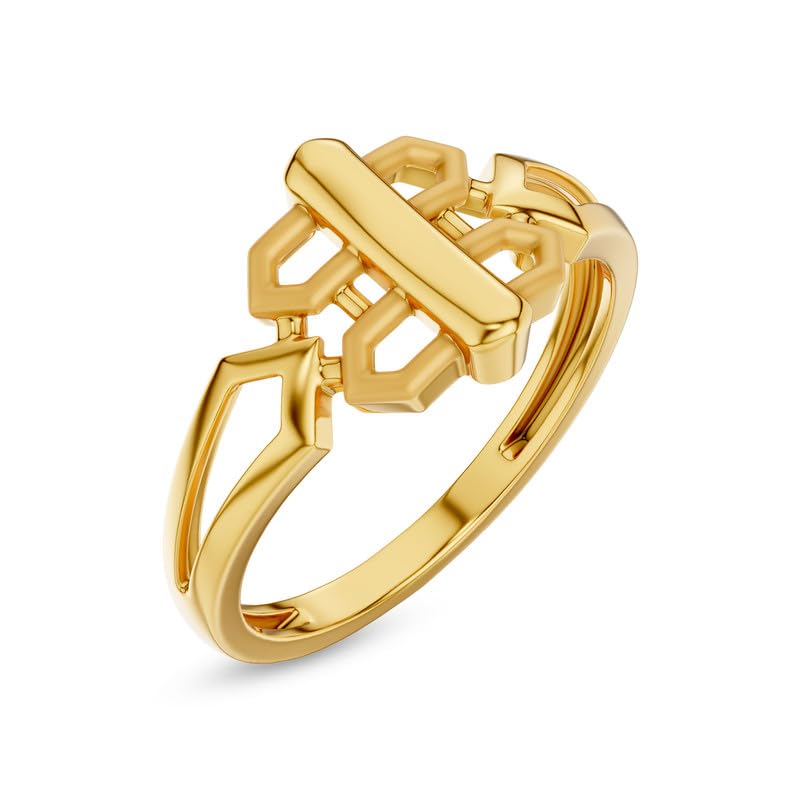 Image of KISNA 9KT / 14KT / 18KT Fusion Knot Yellow Gold Ring For Women | S14