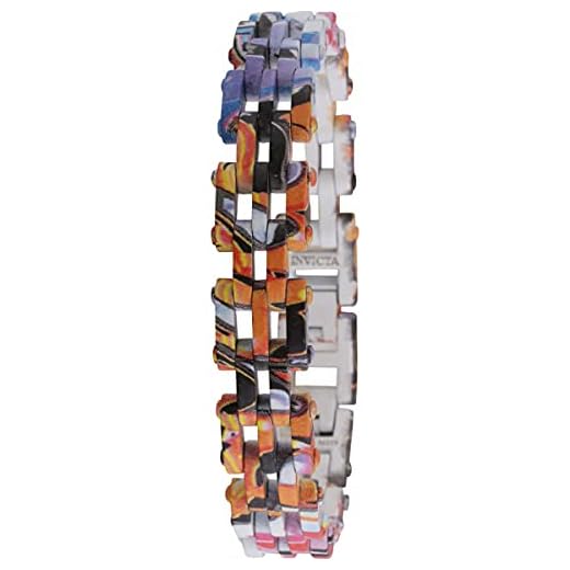 Invicta Mens Hydroplated Printed Bracelet Red O/S