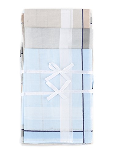 Selected Hanky 100% Cotton Men's Handkerchief 6 Piece Gift Set #TOP7