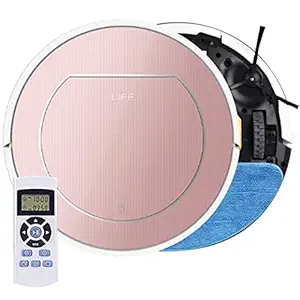 ILIFE V7s Plus Robotic Vacuum Cleaner, Smart 2-in-1, Auto Docking, Schedule Cleaner, Cliff Detection, 4 Layer Filter to Clear Pollen Allergic, Remote Control (Dry and Wet)