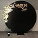 7.2ft Wrinkle Free Black Round Backdrop Cover for Circle Arch Stand, Circle Background Covers for Wedding Halloween Photography Birthday Party Background