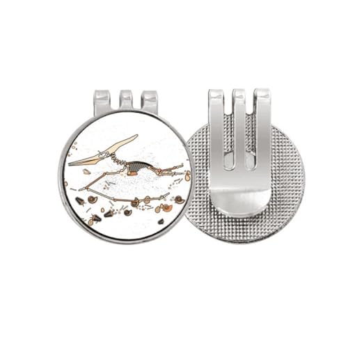Marqueur de balle de golf dinosaure miniature avec clip chapeau émail pour idée cadeau
