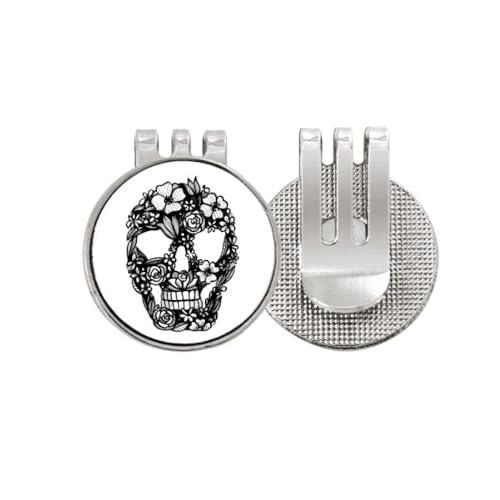 Marqueur de balle de golf magnétique émail accessoires de golf crâne fleur