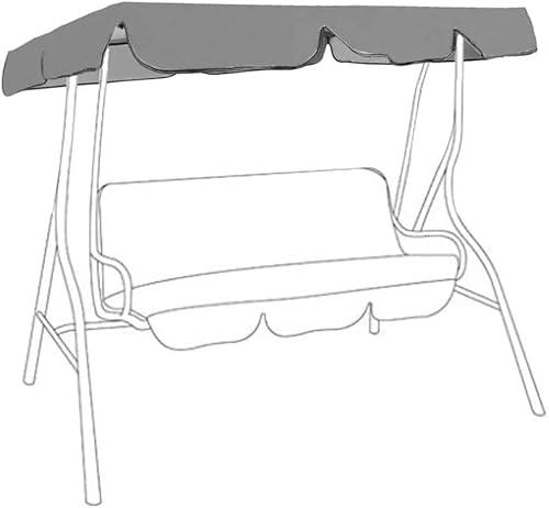 Toldo de balancín de jardín de 3 plazas, Impermeable, Techo de Repuesto para balancín Exterior Anti Rayos UV, Techo de Repuesto para Columpio, jardín terraza o balcón