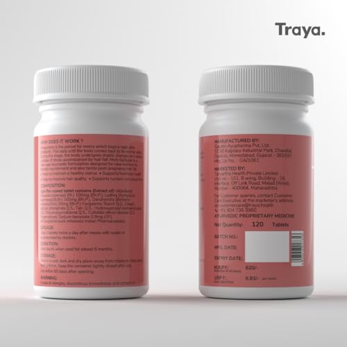 Image of Traya Mom Santulan | Ayurvedic Multi-Vitamins to Manage Postpartum Hair Fall, Menstrual Cycles, Boosts Reproductive Health and Hair Growth | Contains Vidarikand, Lodhra & Daruharidra | 120 Tablets