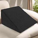 BUY ALL HERE Large Triangle Adult Wedge Pillow for Sleeping Post Surgery Bed Rest Reflux, and Reduced Tossing and Turning, Wedge Pillow for Leg & Knee, 51 X 46 X 28 CM (Black) - Image 3
