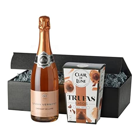 Feinkost-Geschenkset"Crémant & Trüffel" | 1 Flasche Louis Vernant Crémant de Loire Rosé Brut und 1 Packung zartschmelzende Schokoladentrüffel Cover