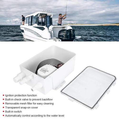 Système pompe puisard douche empêche odeurs et stagnation eau cale bateau RV 12V 750GPH