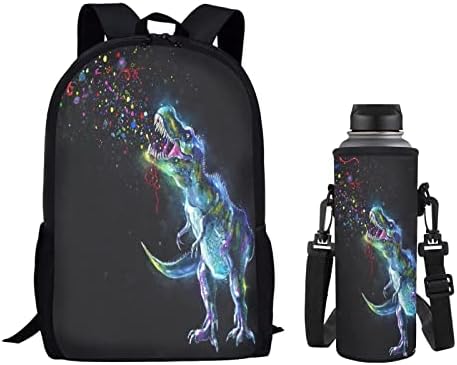 Belidome Frog Mushroom Kids Backpack Set Bottle Holder Bag for Primary Elementary School Girls