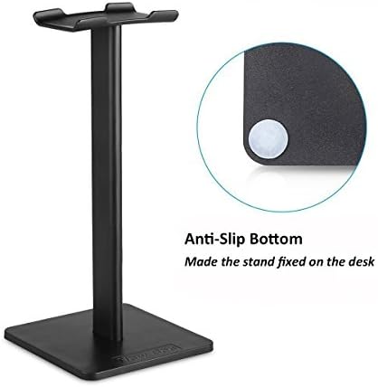 STARVAST Headphone Stand Portable Headset Holder Universal Aluminum Headphone Holder Earphone Display Hanger for Bose QuietComfort 25, QuietComfort 35, Gaming Headset Stand - Black