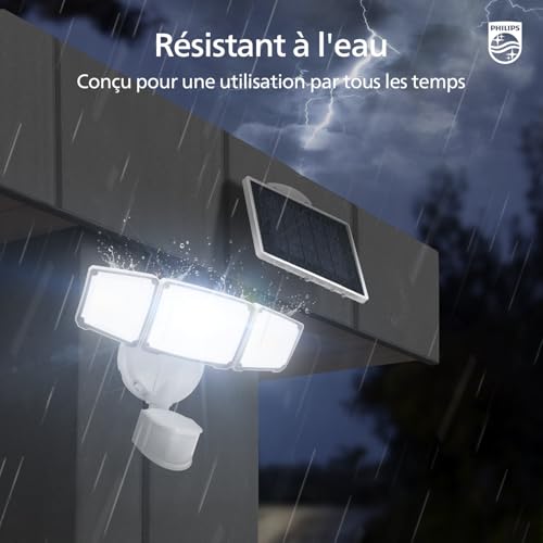 Éclairage Extérieur Solaire Philips de 3600 LM pour Sécuriser l'Entrée Maison