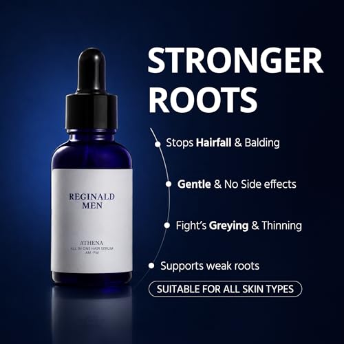 Image of Reginald Men Athena- All in one Hair Growth Serum | 30ml x 2 | Hair Fall Control & Follicle Boost with 12 Actives | Advanced Hair Growth Serum For Scalp | Controls Hairfall & Boosts New Hair Growth