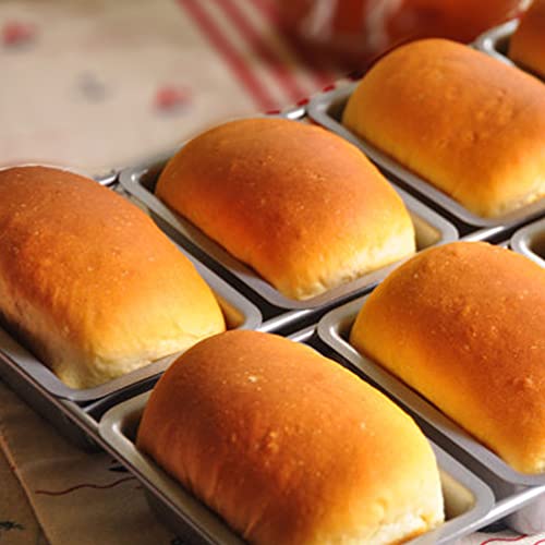 HEMOTON Forma antiaderente para pão, 6 grelhas, ferro para assar, pão, molde para torrada, utensílio