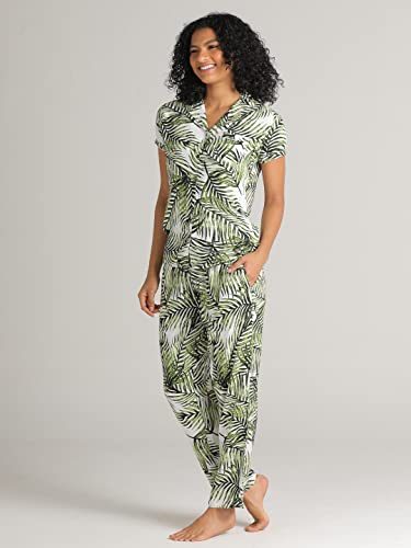 Image of Evolove Women's Polyester Half Sleeves Collared Night Suit Set /Top Pyjama Set Super Soft Comfortable (Nightsuit-Collar-HS-2)
