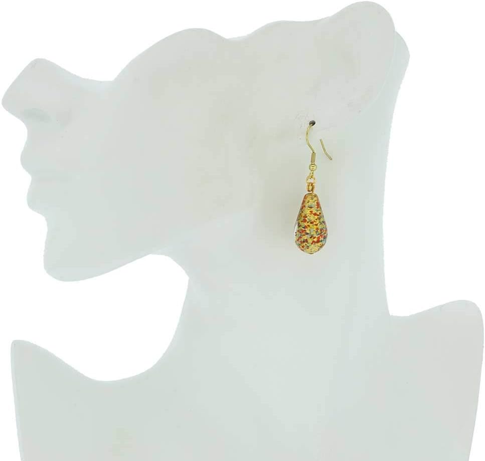 Glass Of Venice Murano Glass Teardrop Earrings - Multicolor Confetti