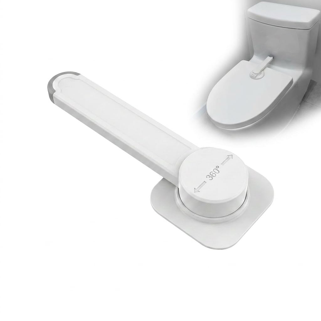 Toilet Lid Lock with Adhesive, Universal Fit for Most Toilets, Easy Install Bathroom Lock for Family Use, Helps Limit Opening for Pets and General Use