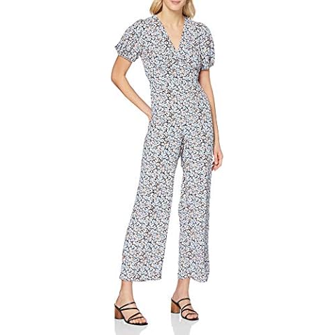 MISS SELFRIDGE Women's Black Cluster Floral Jumpsuit Casual Dress, 10 Cover