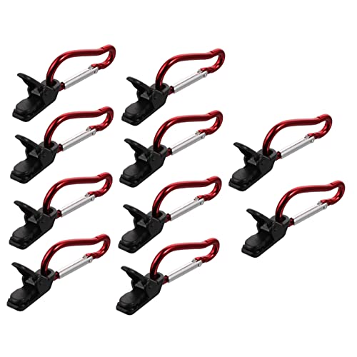 WOONEKY Camping Supplies 20 Sets Tent Fixing Clips Strong Windproof Clamps Tooth Shape for Tarpaulin