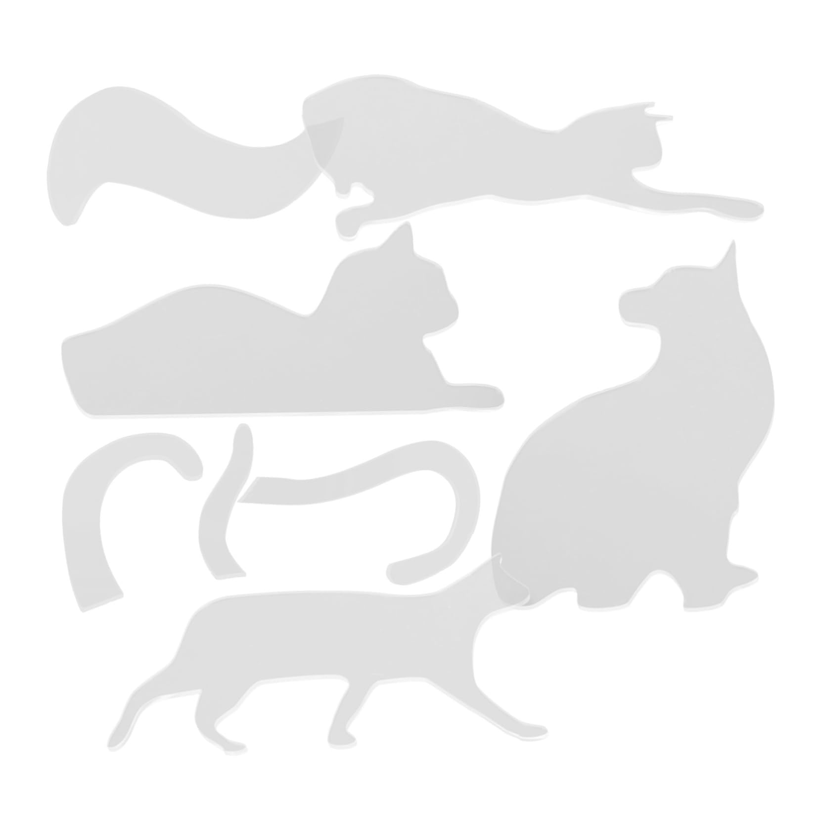 Operitacx 3juegos Plantilla Acrílica Para Acolchado De Regla De Costura Diseño De Gato Herramientas De Manualidades Para Aficionados Al Acolchado Bordadura