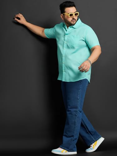 Image of Bigbanana Plus Size Men's Regular Fit Solid Shirt