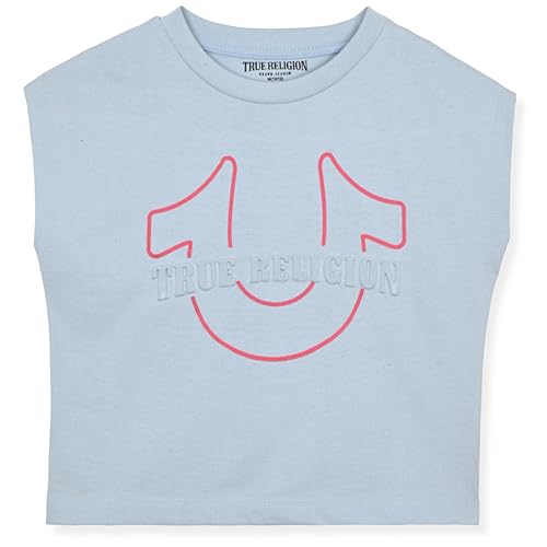 Image of True Religion Girls Jeans Shorts Set Girls Denim Short and Fashion Tee Shirt Clothing Set for Kids