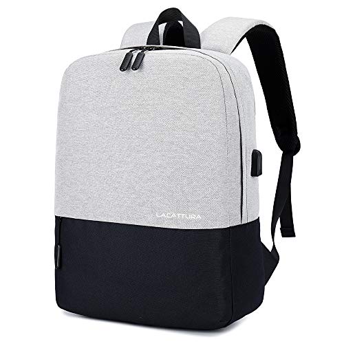 College Backpack, Travel Laptop Backpack for Men Women Bookbag for Boy Girl-Grey