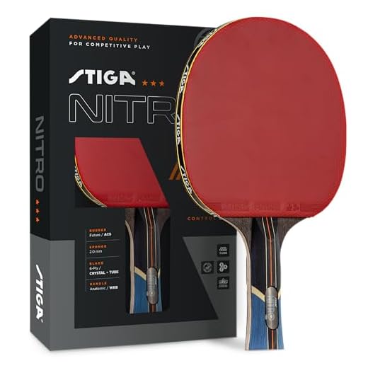 STIGA Raquete de tênis de mesa Nitro, vermelha