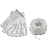 schnelle Auflösung MagiDeal Angeln Köder PVA Tasche Wasserlöslich 50 Stück 7x15cm + 20m PVA Schnur - Angel Zubehör