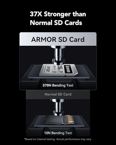 Image of Lexar ARMOR SILVER PRO SD Card 256GB, UHS-II SD Memory Card, Stainless Steel, C10, U3, V60, 6K UHD Video, up to 280MB /s Read, 160MB /s Write, SDXC Card for DSLR /Camera /Photographer /Videographer