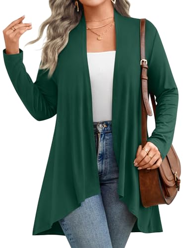 Image of Anymiss Womens Long Cardigans Spring Lightweight Jackets S-2XL Knit Kimono