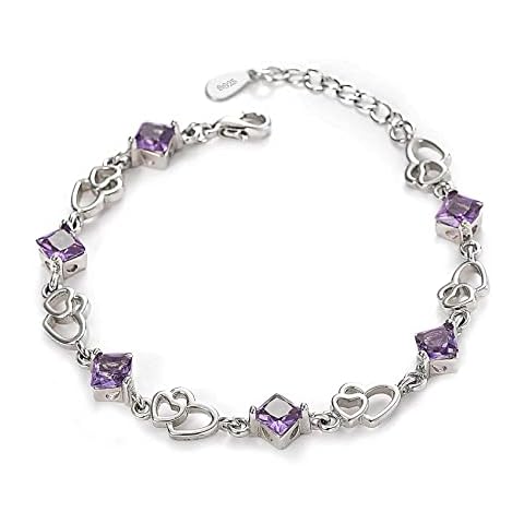 MOROTOLE 925 Sterling Silver Bracelet Love Heart Daisy Flower Four leaf Clover Lucky Charm Bracelet Adjustable Chain Bracelets for Women Girls Cover