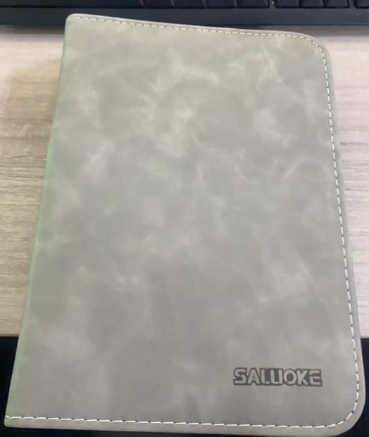SALUOKE Card Folder with Carry Handle, Collector Card Album (900 Grey)
