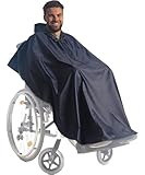 Belieff Regenponcho Rollstuhl Erwachsene – Robuste Qualität - Regenumhang Für Rollstuhl - Regenschutz Für Rollstuhlfahrer - Poncho - COLORS (Blau)