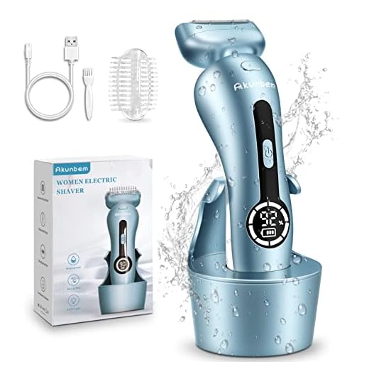 Electric Razor for Women Electric Shaver for Women for Legs Bikini Trimmer Underarm Public Hairs (Blue)