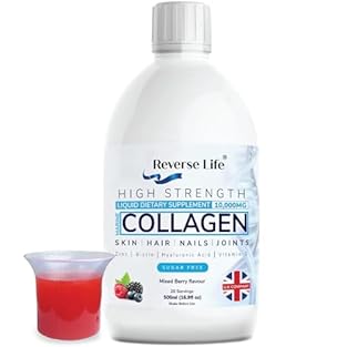 HEALTH AND BEAUTY BOOST: Indulge in the delicious mixed berry flavour of our Reverse Life Marine Collagen supplement, packed with a massive 10,000 mg of hydrolysed marine collagen per dose for effectiveness. This market-leading formula is fortified w...