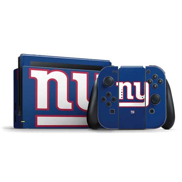 Skinit Decal Gaming Skin Compatible with Nintendo Switch Bundle - Officially Licensed NFL New York Giants Large Logo Design