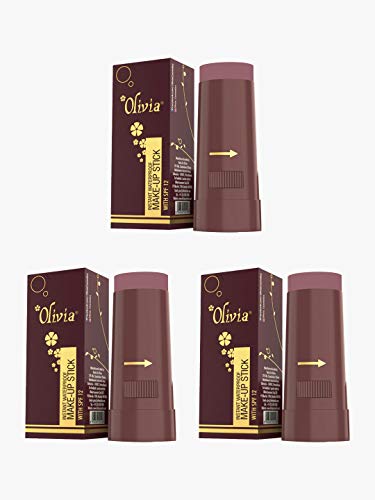 Image of Olivia Instant Waterproof Makeup Stick Matte Concealer Burnish Amber 15 G Shadeno.10 (Spf 12) - Pack Of 3, Medium