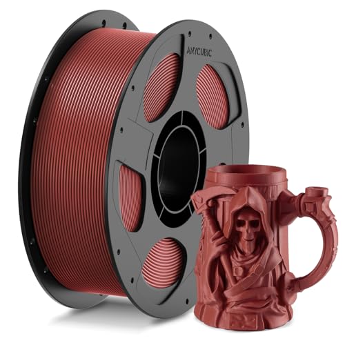 Image of ANYCUBIC PETG-CF Carbon Fiber 3D Printer Filament 1.75mm, Durable Impact & Heat Resistant, Satin Carbon Fiber Texture, 1KG Reusable Spool, Syrup Brown
