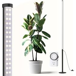 Barrina T10 Pro Vertical Grow Light, 42W, 5000K Full Spectrum, 4FT to 5.6FT | Mechanical Timer, High PPFD Grow Lights for Indoor Plants,Standing Side Lighting to Stand Flower and Tall Plant, Foot Switch