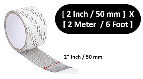 Window Screen Repair Kit Tape,Strong Adhesive & Waterproof Fiberglass Covering Mesh Tape for Covering Window Door Tears Holes Screen Patch Repair Kit (Pack Of 2) — Amazon image 2