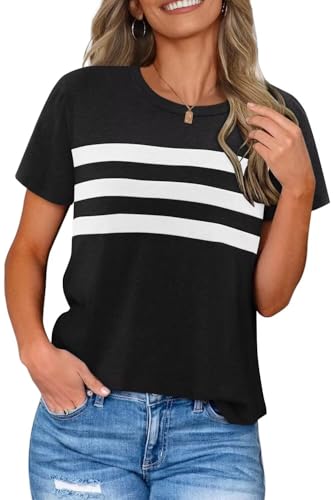 KISSMODA Summer Short Sleeve T Shirt Loose Fit Casual Dressy Women Top 2025 Trendy Ladies Fashion Blouses(S-3XL)